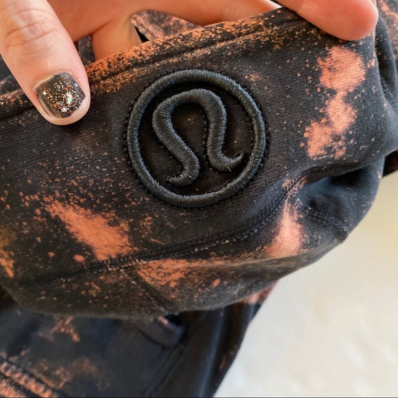 Lululemon Scuba Hoodie Black Custom Bleached 8 - Picture 5 of 16